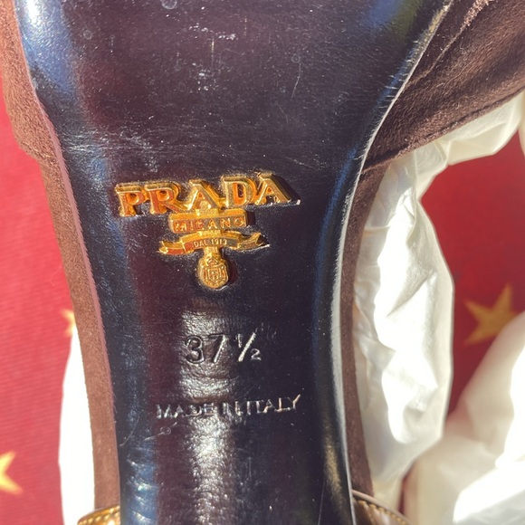 Prada structural Deco heels, Strap Sandals, Vintage - Picture 9 of 16